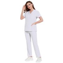 Chirurginiai chalatai tinka gydytojams slaugytojai grožio salonai stomatologijos ligoninės kombinezonai, skalbiniai M white