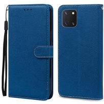Note 10 Lite dėklas Samsung Galaxy Note 10 Lite dėklas piniginė odinis atverčiamas dėklas Samsung Note 10 Lite dangtelis Coque Fundas Galaxy Note 10 Lite tamsiai mėlyna spalva