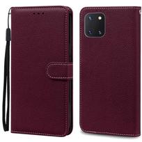Note 10 Lite dėklas Samsung Galaxy Note 10 Lite dėklas piniginė odinis atverčiamas dėklas Samsung Note 10 Lite dangtelis Coque Fundas Galaxy Note 10 Lite vyno raudonos spalvos