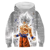 2025 Dragon Ball Z džemperiai vaikams Goku džemperiai kūdikių berniukų drabužiai rudeniui nauji vaikiški drabužiai vaikiški džemperiai Vegeta 3D džemperis 7-8 Years gray