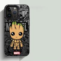 Marvel Groot Deadpool Dangtelis Telefonui Apple iPhone 15 Pro Max 16 Pro 14 Pro 13 12 11 Pro Max 14 Plus Apsauginis Minkštas Korpusas for iPhone 13 gray