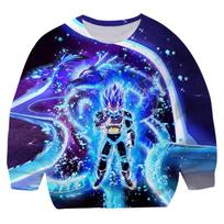 2025 Vaikų Dragon Ball Z Apvalios apykaklės su gobtuvu Hoodie Goku Super Šaunus Harajuku Spausdinimas 3D Spausdinamas Megztinis Berniukams ir Mergaitėms Vaikų Drabužiai Ilgomis Rankovėmis 7-8 Years blue