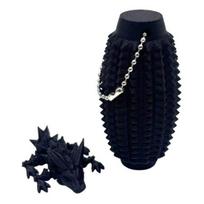 Dygliuotas, lipnus, stimuliuojantis Fidget žaislas su sąnariukais, Drakono rankos masažuoklis, Raktų pakabukas, Streso mažinimo, Skausmo, Stimming įrankis, Nešiojamas, Nelygus volelis, Sensorinis žaislas J black