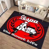 V-Vespa Moto Modernus Madingas Kilimas Svetainei Miegamajam Sofos Plotui Kilimai Virtuvės Durims Neslystantys Grindų Kilimėliai Alfombra Gimtadienio Dovana 40x60cm (16x24in)