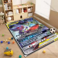 Pokémon Cards Tyranitar Print Rug Carpet for Living Room Children Bedroom Mat Sofa Doormat Floor Rug Home Decor Anti Slip Mat 40x60cm (16x24in) white