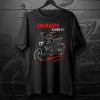 20192022 Modeliai Italija Diavel 1260 Motociklo Marškinėliai 100% Medvilnė Apvalus Kaklas Trumpomis Rankovėmis Laisvalaikio Vyriški Marškinėliai Rider Streetwear 3XL black
