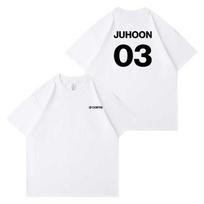 2026 CORTIS Marškinėliai MARTIN JAMES JUHOON SEONGHYEON KEONHO Raidžių Spaudinys Trumpomis Rankovėmis T-shirt Viršūnės Albumas COLOR OUTSIDE THE LINES Marškinėliai M black