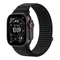 Dirželis Apple Watch Ultra 3 Juostelės iwatch 49mm 44mm 40mm 42mm 46mm 41mm 45mm Nailono kilpa correa Apyrankė serija 10 9 8 7 2 Se 11 42 44 45 49 S10-46mm juoda