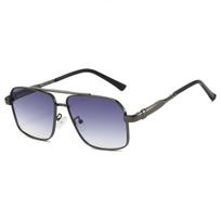 Classic Quadrate Sun shades Men Fashion Gradient Multi-color Casual Shades Women Modern Design Big-frame Sun Eyewear as picture shows gray