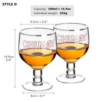 2 vnt. 16,9 oz kristaliniai craft alaus taurės, tinkamos namų barui, viešbučiui, restoranui, vyno degustacijai, su individualiu logotipu, gali būti pritaikytos 401-500ml orange