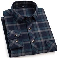 M-6XL Vyriški grynos medvilnės flaneliniai marškiniai ilgomis rankovėmis, su viena kišenė, laisvalaikio, languoti, stori, minkšti, jaukūs, šukuoti marškiniai, palaidinė, vyriški drabužiai 6XL gray