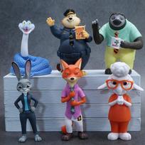 6 vnt./rinkinys Zootopia 2 gyvūnų veiksmo figūrėlės žaislas Judy Nick lapės figūrėlė PVC stalo dekoracija modelis lėlės žaislas gerbėjų dovana