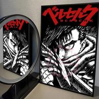 Anime B-Berserk Plakatas Aukštos Kokybės Spaudinys Namų Dekoras Sienos Menas Freska Kambario Baro Dekoras A4 21X30cm  No Frame gray