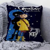 Anime filmas Coraline Klasikinė anime pagalvės užvalkalas Pagalvės užvalkalas Svetainės sofos Namų dekoras Individualus 50x50 cm