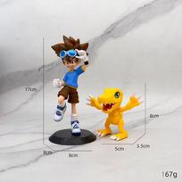 Anime Digimon Yagami Taichi Agumon Gabumon Anime Action Figure Model Gifts Collectible Figurines for Kids Desktop Decoration As shown