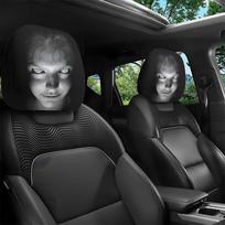 Visureigio ir sedano universalūs poliesteriniai spausdinti automobilio galvos atramos užvalkalai, dekoratyvūs ir paruošti etiketėms. Double-sided printing - 2 pieces