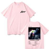 Rapper Lil Uzi Vert Eternal Atake Album Graphic T Shirt Unisex Women Hip Hop Casual Oversized T-shirt Male Vintage Trend Streetwear L white