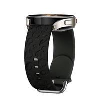 Dirželis Samsung Galaxy watch 8/7/6/5/4/classic/5 Pro Apyrankė Leopardas Graviruotas Silikoninis apyrankės correa Galaxy watch 7 Dirželis Galaxy 4 40mm 44mm juoda