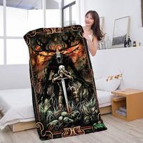 W-Witcher 3 W-Wild Hunt žaidimo mikropluošto pledas Greitai džiūstantys paplūdimio rankšluosčiai Ypač didelis Super sugeriantis baseino rankšluosčio pledas Cotton 30x30cm black