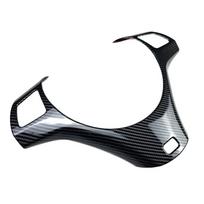 E87 E90 E91 E92 E93 For BMW 1 3 Series 2005-2012 Car Steering Wheel Panel Decoration Cover Trim Moulding Sticker ABS Carbon Look gray