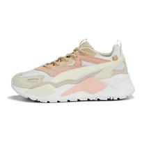 PUMA RS-X Efekt Prm Tinklelis Karvės Suede Audinys Komfortas Sportas Žemi Gyvenimo Būdo Sportbačiai Unisex Balti Rožiniai Geltoni 390776-04 36 beige