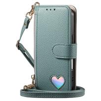Samsung Galaxy A37 A36 A35 A32 A26 A25 A17 A16 A15 A14 A13 piniginės tipo dėklas - su užtrauktuku, 3 kortelių laikikliais, stoveliu ir riešo dirželiu For Galaxy A31 mėlyna