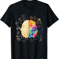 Spalvingas smegenys - Mokslas ir menas - Neurozinas Neurologas Marškinėliai 5XL įvairiaspalvis