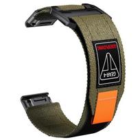 QuickFit 26mm Nylon Strap For Garmin Fenix 7X 6X Pro/Epix Pro Gen 2 51mm 47mm/Fenix5X 5XPlus Tactix 7 Pro Braided Watchband Quick Fit 26mm armijos žalia spalva