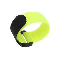 Yoga Orange Nylon Velcro Strap with Colored Buckle and Hook & Loop Fastener Fluorescent Yellow, 2cm x 20cm