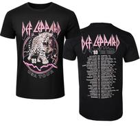 Def Leppard  USA Tour 1983 Printing Casual Trendy Tshirt Cotton Tshirt Street Classic Band Fan Unisex Tshirt 2XL gray