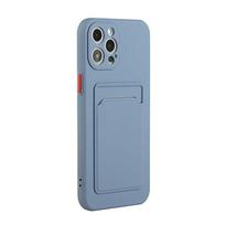 Kortelių dėklas, minkštas silikoninis telefono dėklas iPhone 15 14 11 13 12 Pro Max XS XR X SE 2 3 8 7 Plus, smūgiams atsparus saldainių piniginės dangtelis For iPhone X XS pilka spalva