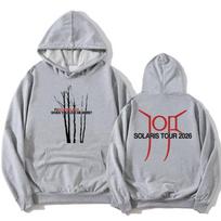Joji SOLARIS Tour 2026 Hoodies Long Sleeve Fashion Hooded Sweatshirt Casual Fleece Unisex Streetwear Graphic Print Hoodie M gray