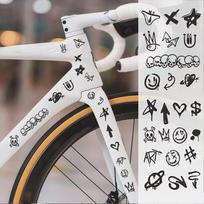 Animacinių Grafičių Dviračio Lipdukai Dviračio Rėmo Viršutiniam Vamzdžiui Pasidaryk Pats Atspindintys Vandeniui Atsparūs Dviračių Lipdukai Road Bikes Rėmo Lipdukas black