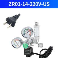 ZRDR CO2 reguliatorius su dvigubu manometru ir solenoidiniu vožtuvu blue