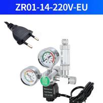 ZRDR CO2 reguliatorius su dvigubu manometru ir solenoidiniu vožtuvu blue