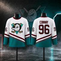 Baltos Ančiuko Ledo Ritulio Marškinėliai Filmo Versija Numeris 96 Numeris 99 Namų Apranga Sportinė Apranga Suaugusiems ir Vaikams Komandinio Sporto Drabužiai 7XL