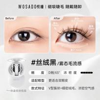 WOSADO Aukščiausios klasės magnetinės blakstienos 3D padidinančios akis Be klijų Daugkartinės magnetinės dirbtinės blakstienos Sagtukas pincetas Klijai nereikalingi beige