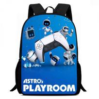 Astro Bot Animacinis vaikų mokyklos kuprinė pradinių klasių mokiniams - Lengva, su nugaros atrama, kvėpuojantis Oksfordo audinys Design 1 blue