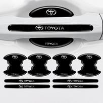 4/8 vnt. Toyota Chr rav4 Yaris prius avensis Corolla Camry Automobilio Durų Rankenos apsauginis dubenėlis Anti Scratch Atspindinti Lipdukas QA2 gray