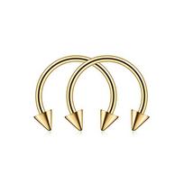 1 pora plieninių apvalių štangų pasagos 16G 20G lūpų, antakių, nosies pertvaros auskarų žiedas ausies kremzlės helix spenelio auskarų vėrimai 16G 6mm