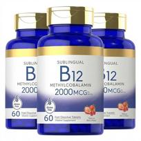 Po liežuviu vartojamas vitaminas B12 metilkobalaminas 2000 mcg – Greitai tirpstančios tabletės (Natūralus uogų skonis, 60 vnt.) 3pack