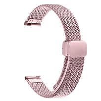 Suderinama su Garmin Lily 2 laikrodžio apyranke, 14 mm metalinė tinklelio moteriška pakaitinė juosta, suderinama su Garmin Lily2 apyrankėmis 14mm universal rožinė