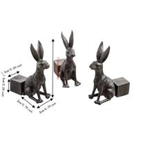 3 vnt. gyvūnų formos vazonų kojelės, paaukštinimai, atsparios oro sąlygoms, dekoratyvinės vazonų kojelės, lauko sodui rabbit gray