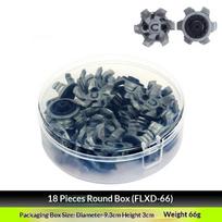 TPU Golf Shoe Spikes 16/18Pcs Set Durable Replacement Cleats Anti Slip Shock Absorption for Men Women Outdoor Golf Games Black 18pcs gray