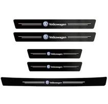 1/4/5 vnt. Automobilio durų slenksčio apsauginė plokštelė Dekoratyvinės anglies pluošto lipdukai Volkswagen VW Golf Polo Passat Tiguan Touareg Magotan Touran