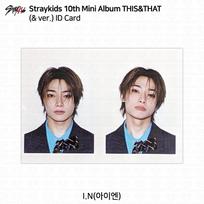 Stray Kids 10-asis mini albumas THIS&THAT & versija. Nuotraukų kortelė I.N - ID Card (& ver.) gray