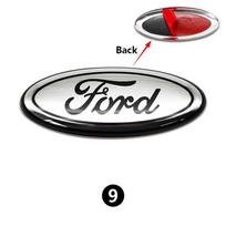 14,5 cm aliuminio automobilio priekinių grotelių emblema, galinių durelių logotipo ženklelis Ford Fiesta Focus 2 3 Mondeo Edge Ranger Fusion S-MAX Transit black