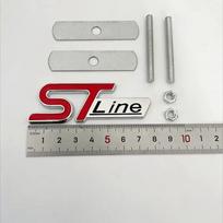 3D Metalinis Logotipas ST Line Ženklelis Automobilio Bagažinė Priekinės Grotelės Emblema Ford Focus MK4 PUMA Mondeo Kuga Fiesta ST Line Lipdukas Aksesuarai 78x25mm white