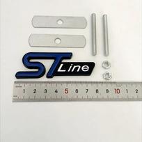 3D Metalinis Logotipas ST Line Ženklelis Automobilio Bagažinė Priekinės Grotelės Emblema Ford Focus MK4 PUMA Mondeo Kuga Fiesta ST Line Lipdukas Aksesuarai 78x25mm gray