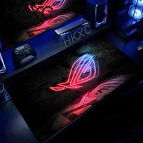 XXL Large Gaming Gamer Cool Black Asus Rog Mouse Pad Keyboard Non-slip Seamed Edge Mousepads Laptop Tablet Mat Mini PC Playmat 30cmx60cm blue